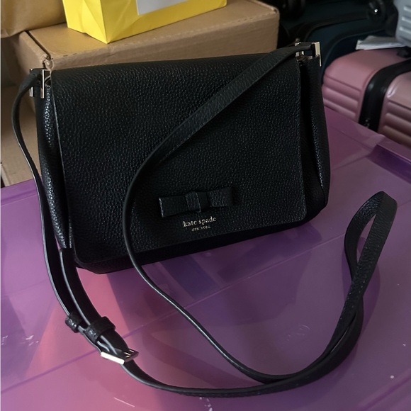 Kate Spade Black Leather Crossbody Bag - Picture 1 of 9